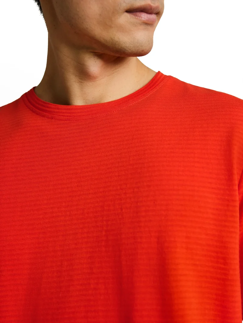 printed t-shirt, orange red