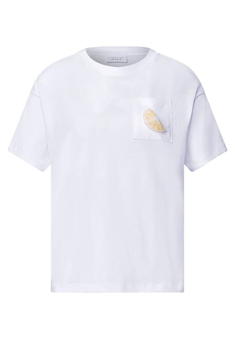 Studio_Shirt w.small pearl lem, White