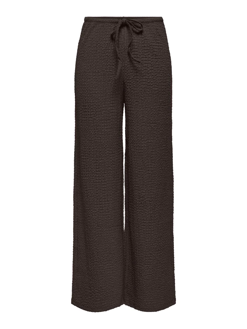 ONLERIKKA HW WIDE CRINKLE PANT PNT, Coffee Bean