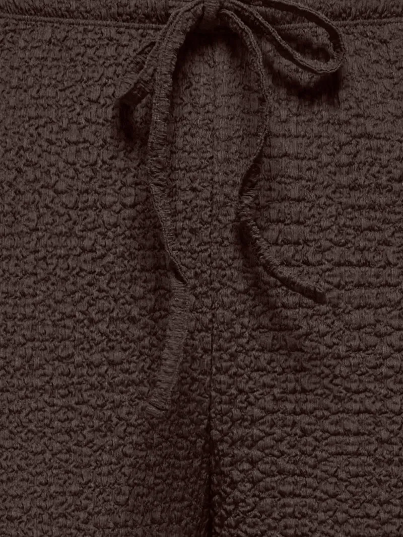 ONLERIKKA HW WIDE CRINKLE PANT PNT, Coffee Bean