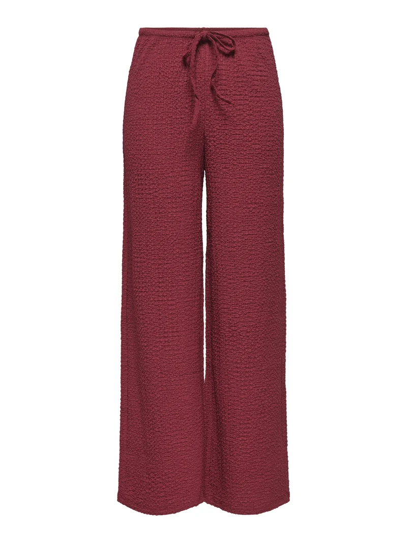 ONLERIKKA HW WIDE CRINKLE PANT PNT, Brick Red