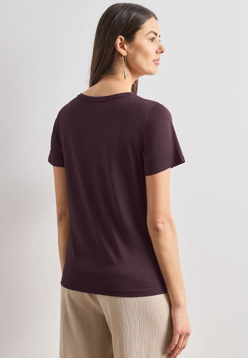 LTD QR shirt w.illustration, rustic rouge