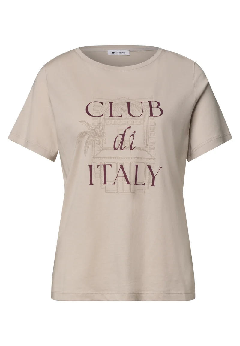 LTD QR shirt w.illustration, clay sand