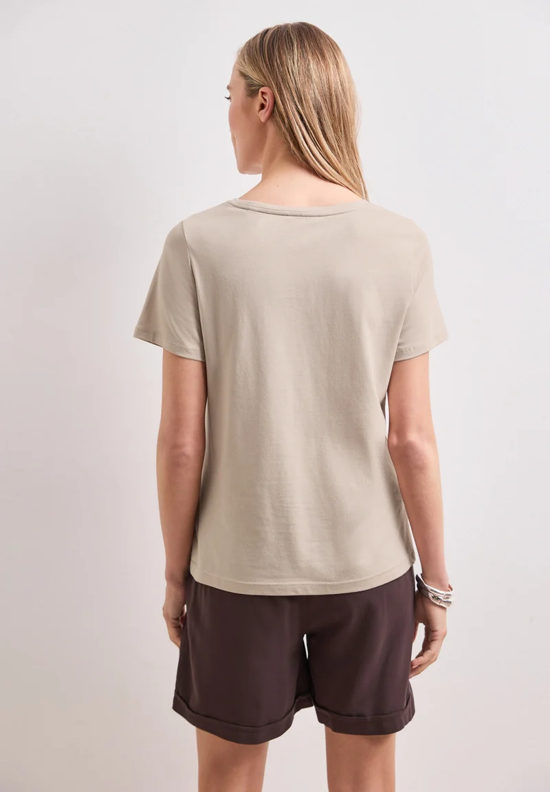 LTD QR shirt w.illustration, clay sand