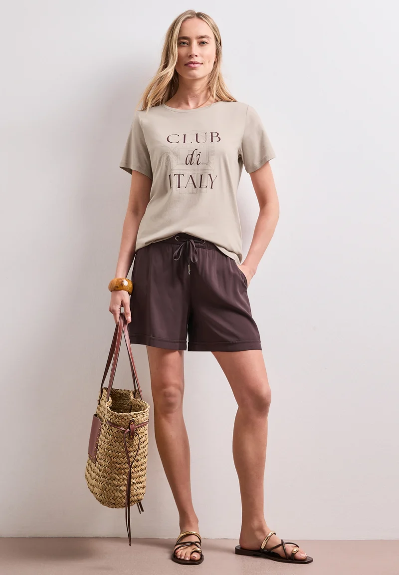 LTD QR shirt w.illustration, clay sand