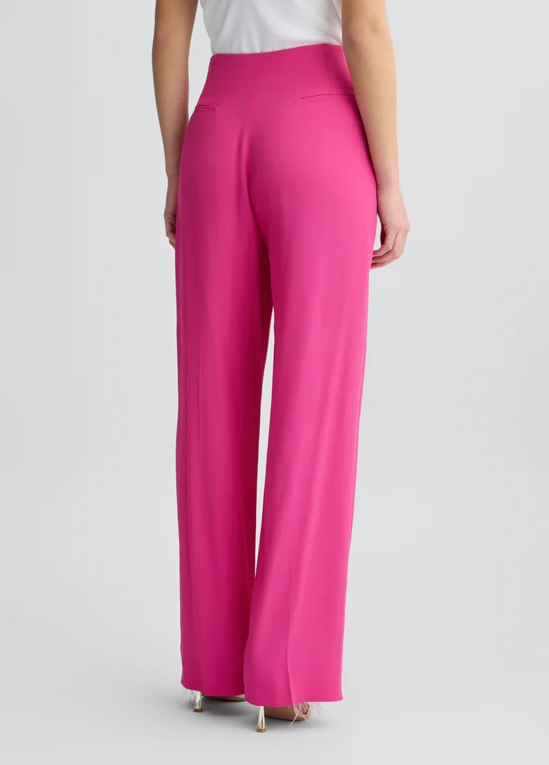 Fuchsia High-Rise Trousers