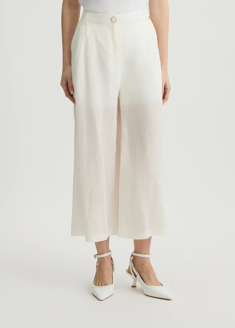 Ramie Palazzo Trousers