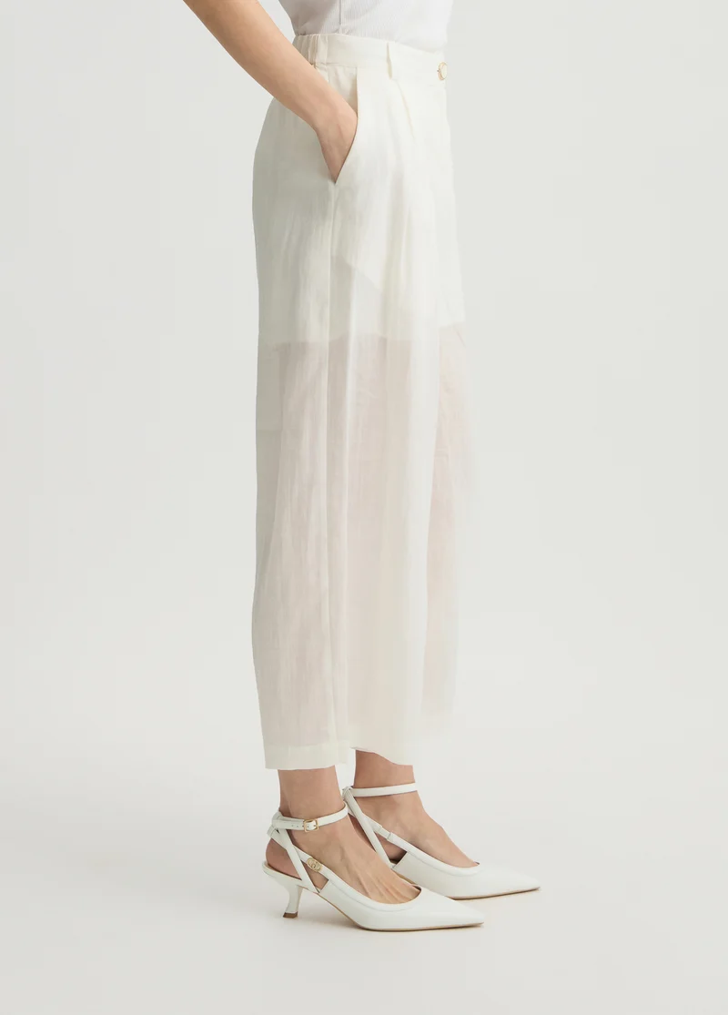Ramie Palazzo Trousers