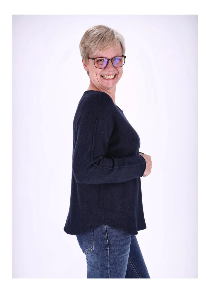 Splash of Color Strickpullover Rundhals Damen