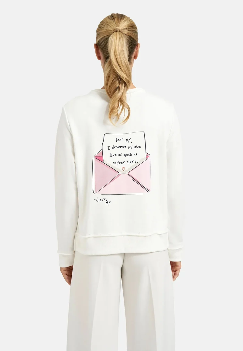 REGULAR SWEATSHIRT PRINT MIX, OFFWHITE