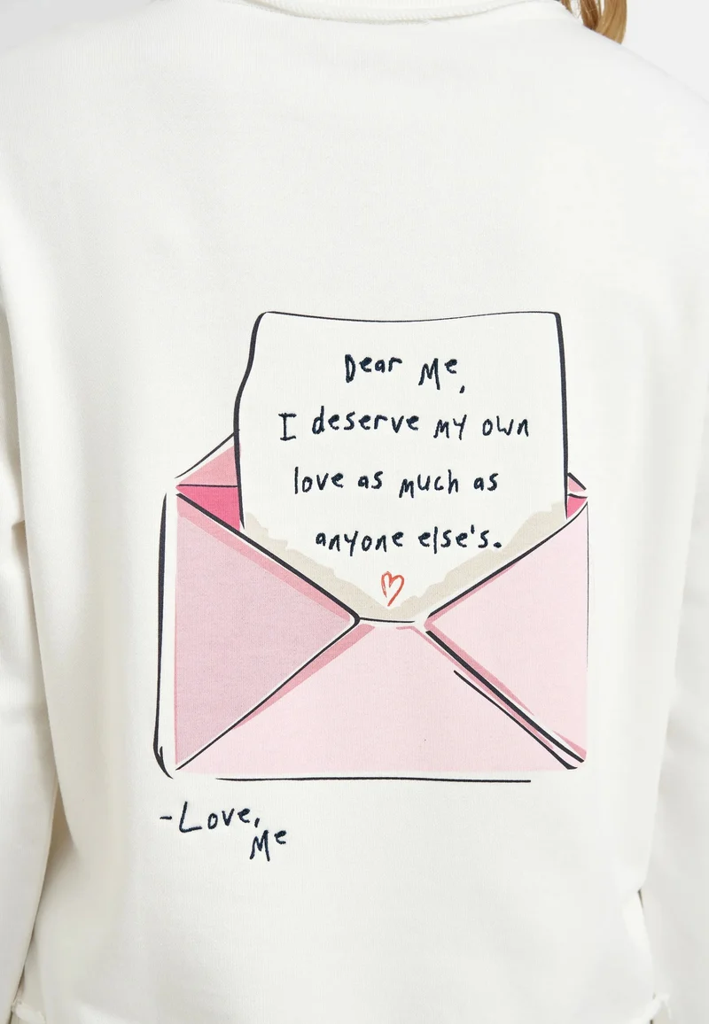 REGULAR SWEATSHIRT PRINT MIX, OFFWHITE