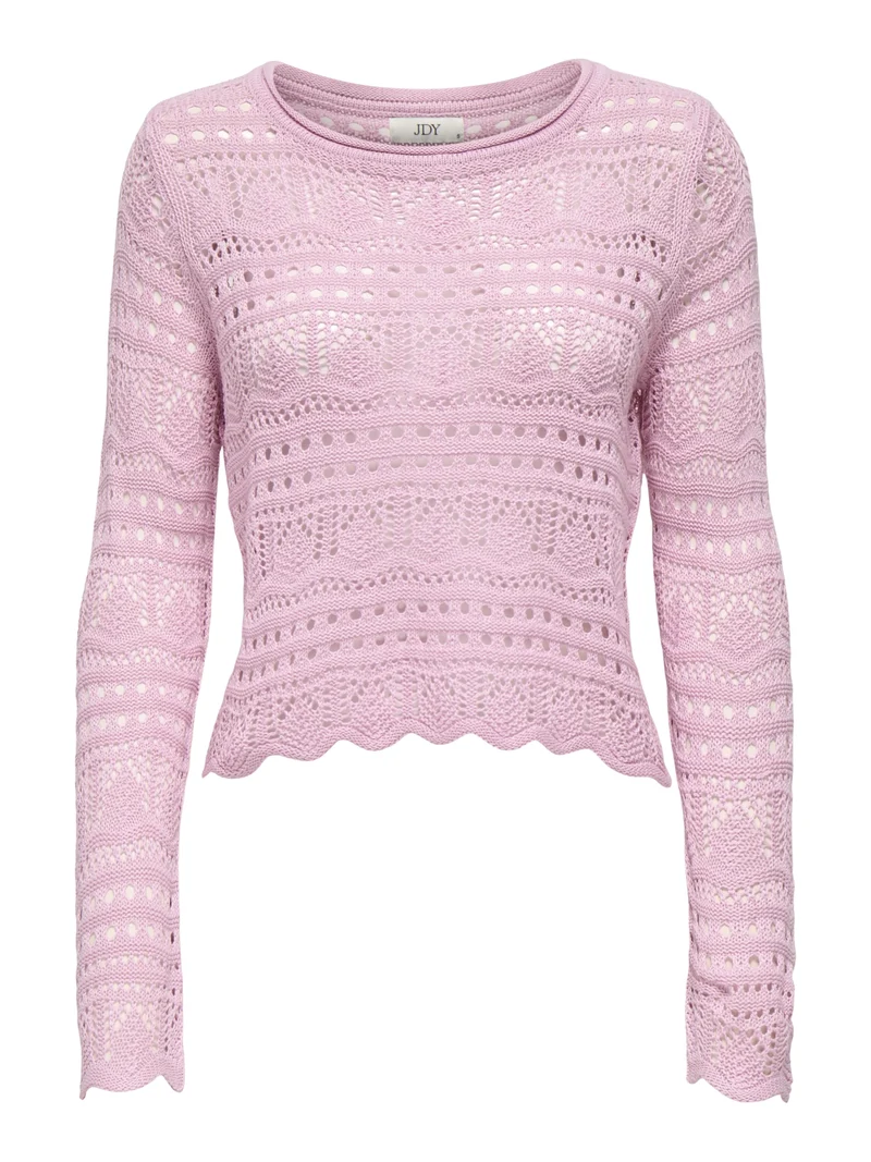 JDYSUN LAY L/S BOATNECK PULLOV. KNT, Fragrant Lilac