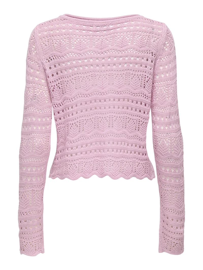 JDYSUN LAY L/S BOATNECK PULLOV. KNT, Fragrant Lilac