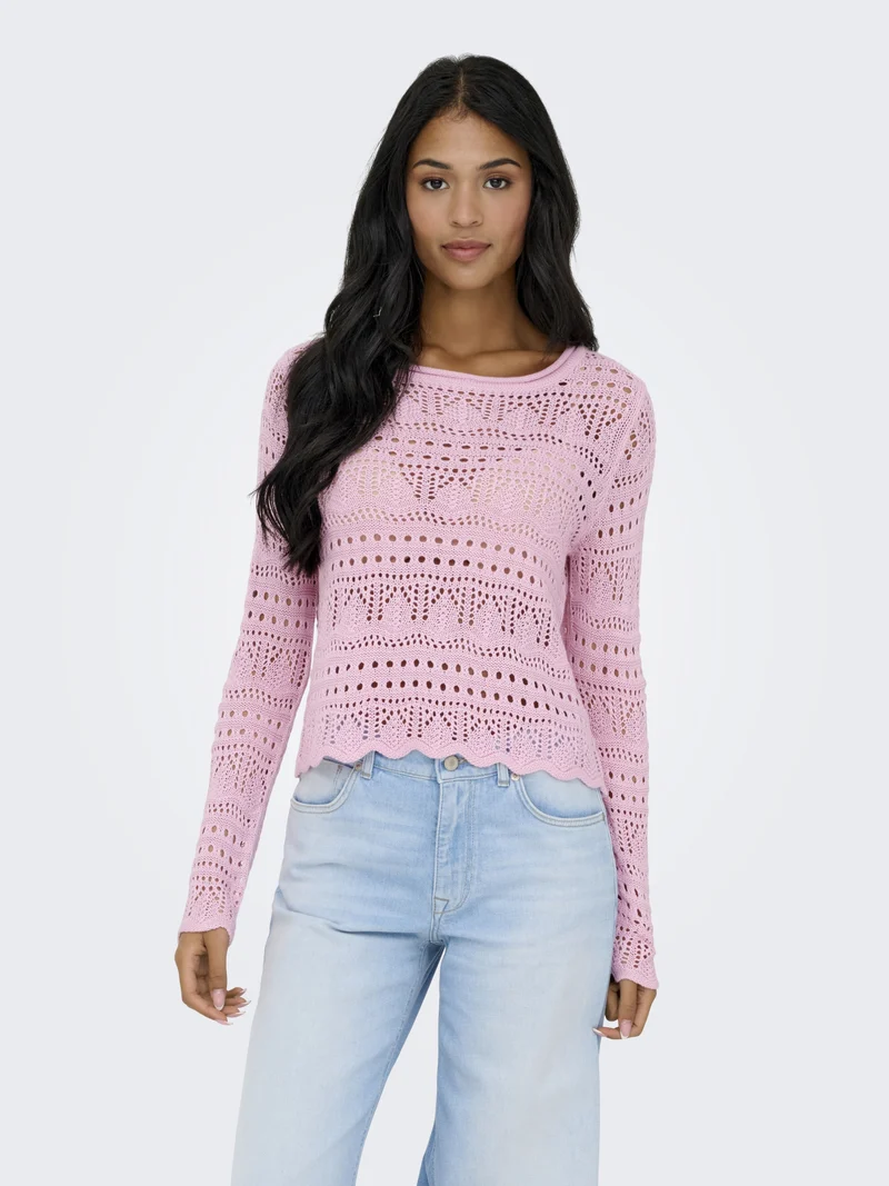 JDYSUN LAY L/S BOATNECK PULLOV. KNT, Fragrant Lilac