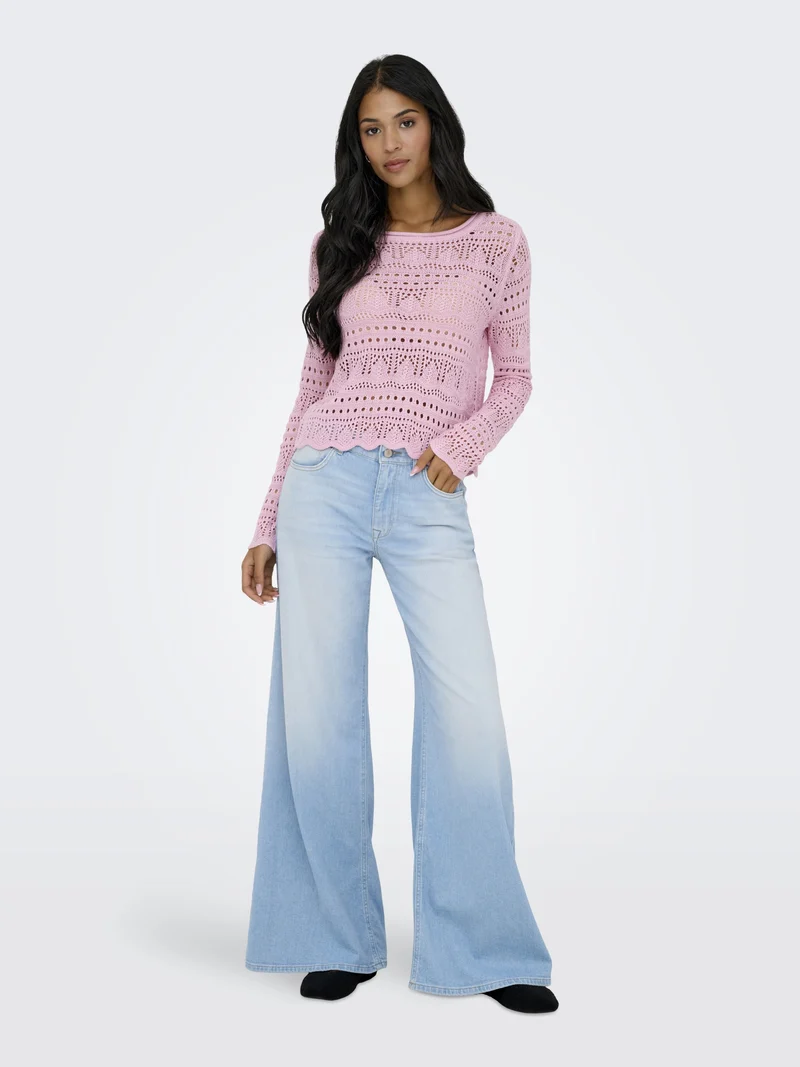 JDYSUN LAY L/S BOATNECK PULLOV. KNT, Fragrant Lilac