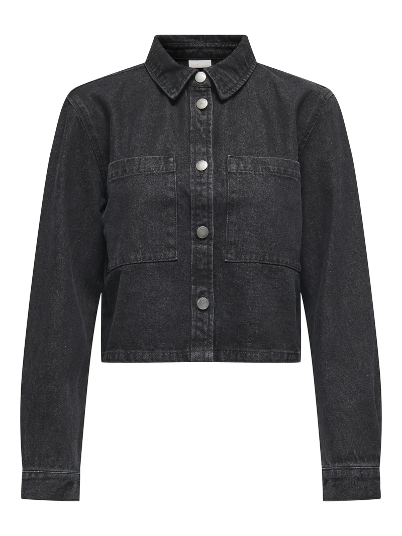 JDYMARLY L/S BOXY SHACKET DNM NOOS, Black Denim