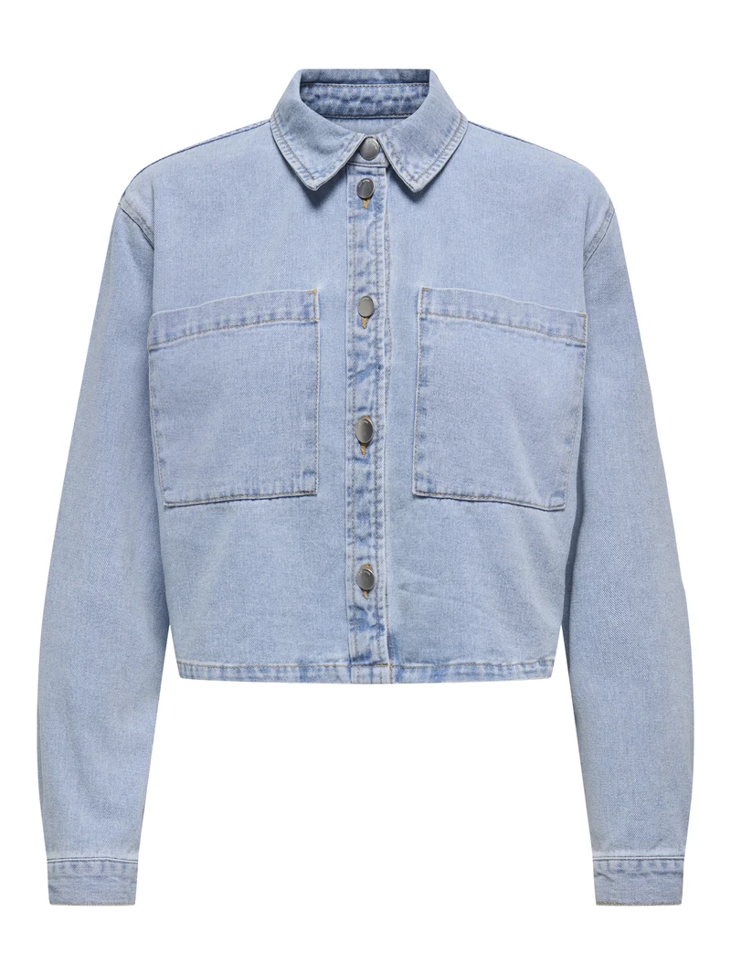 JDYMARLY L/S BOXY SHACKET DNM NOOS, Light Blue Denim