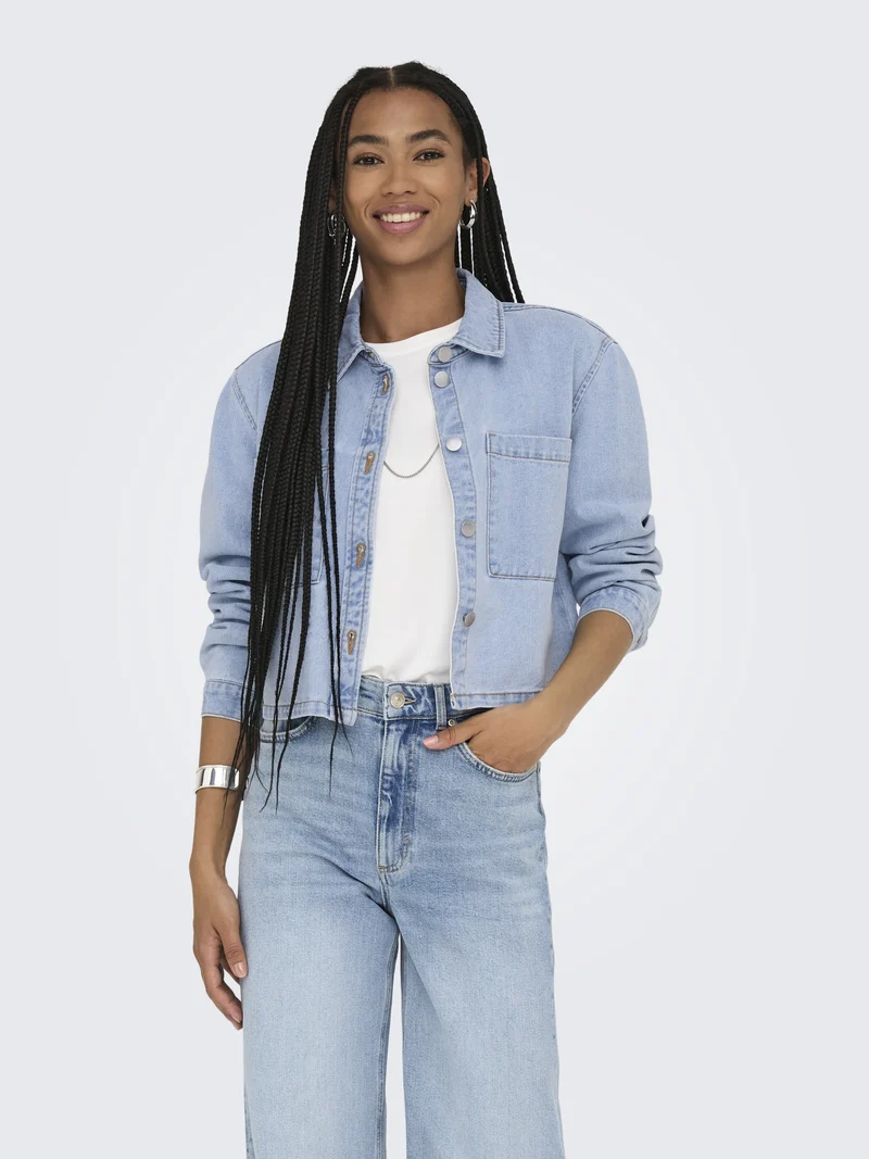 JDYMARLY L/S BOXY SHACKET DNM NOOS, Light Blue Denim