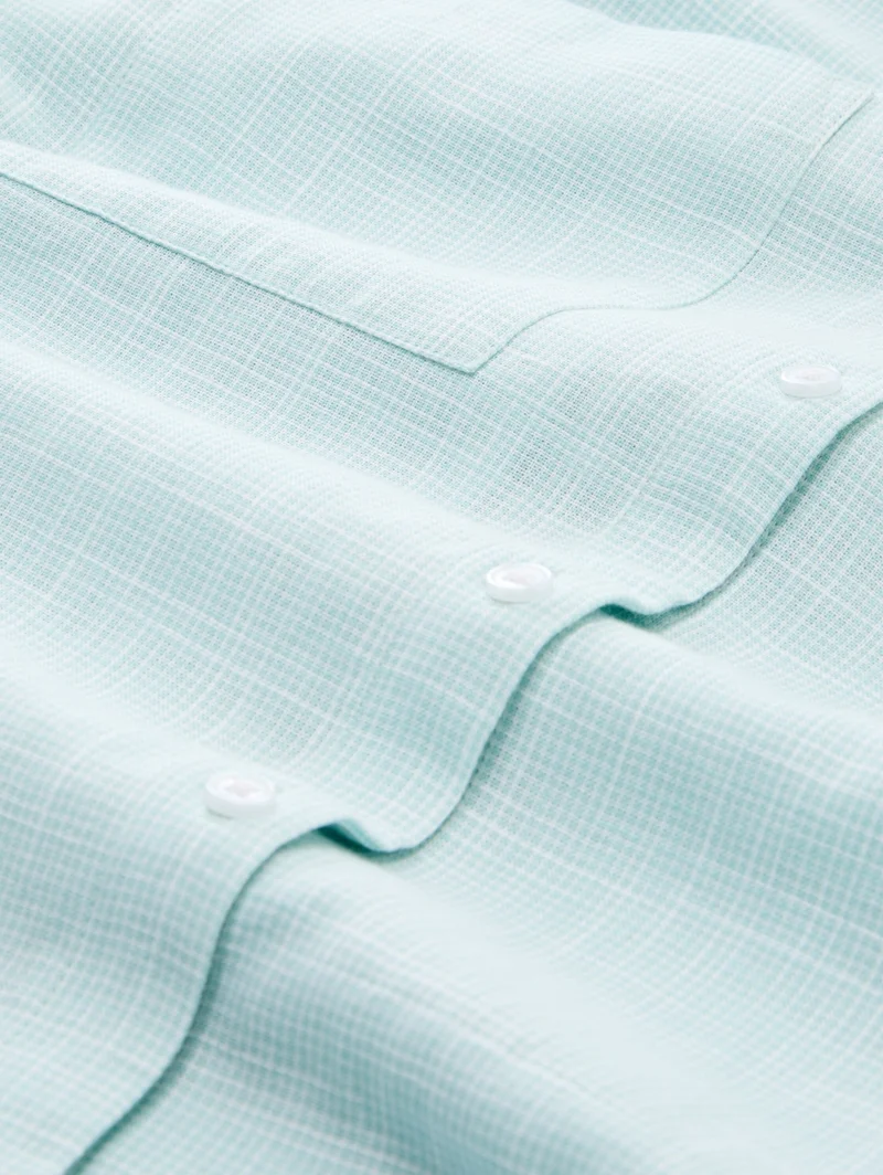 blouse with slub structure, new blue haze