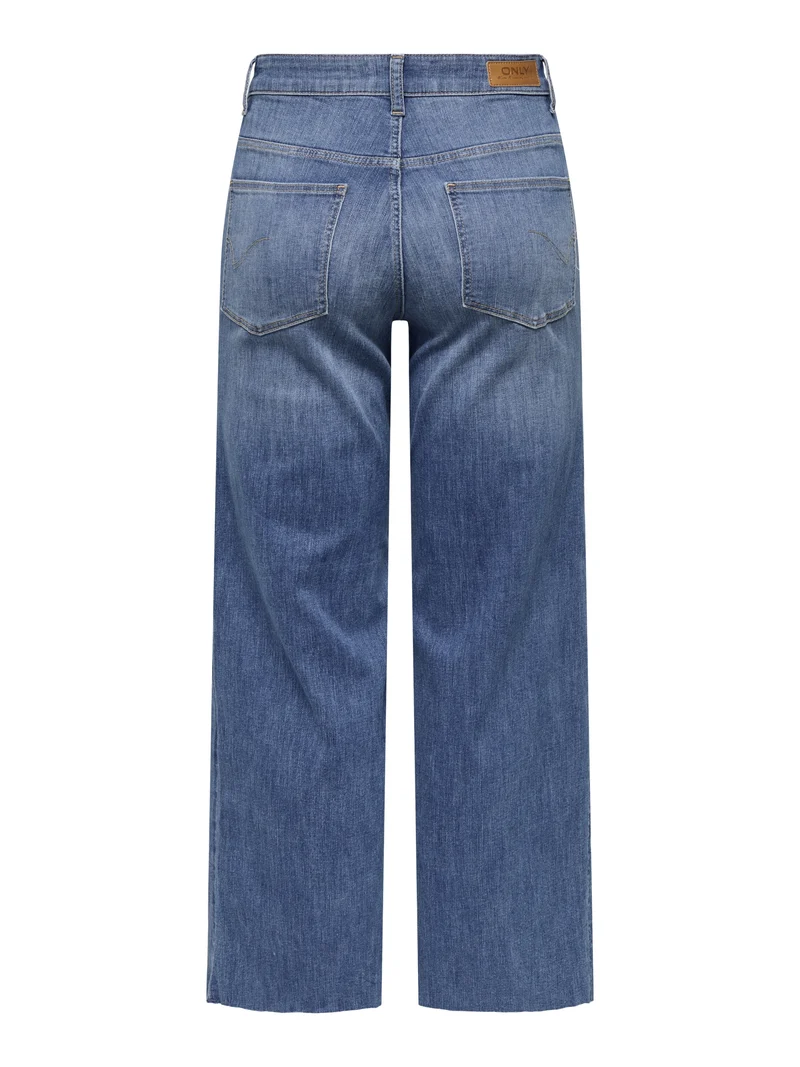 ONLANN-MADISON HW CROP WD DNM SOO61, Medium Blue Denim