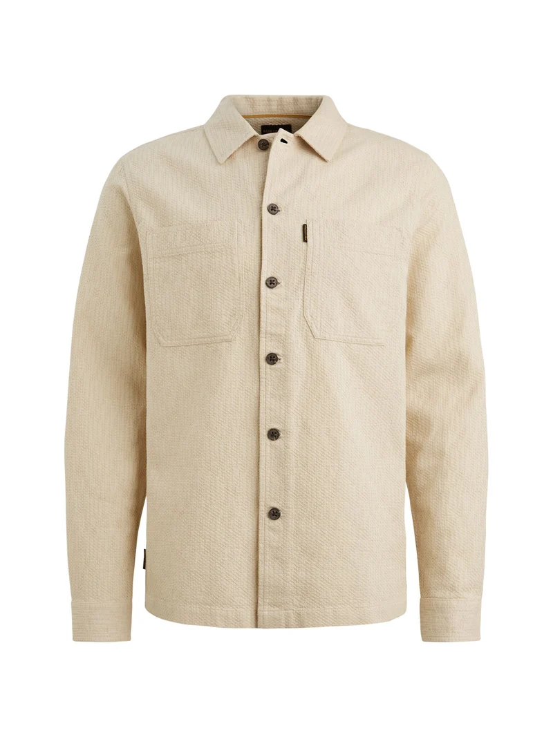 LONG SLEEVE SHIRT Dobby Structure, Bone White