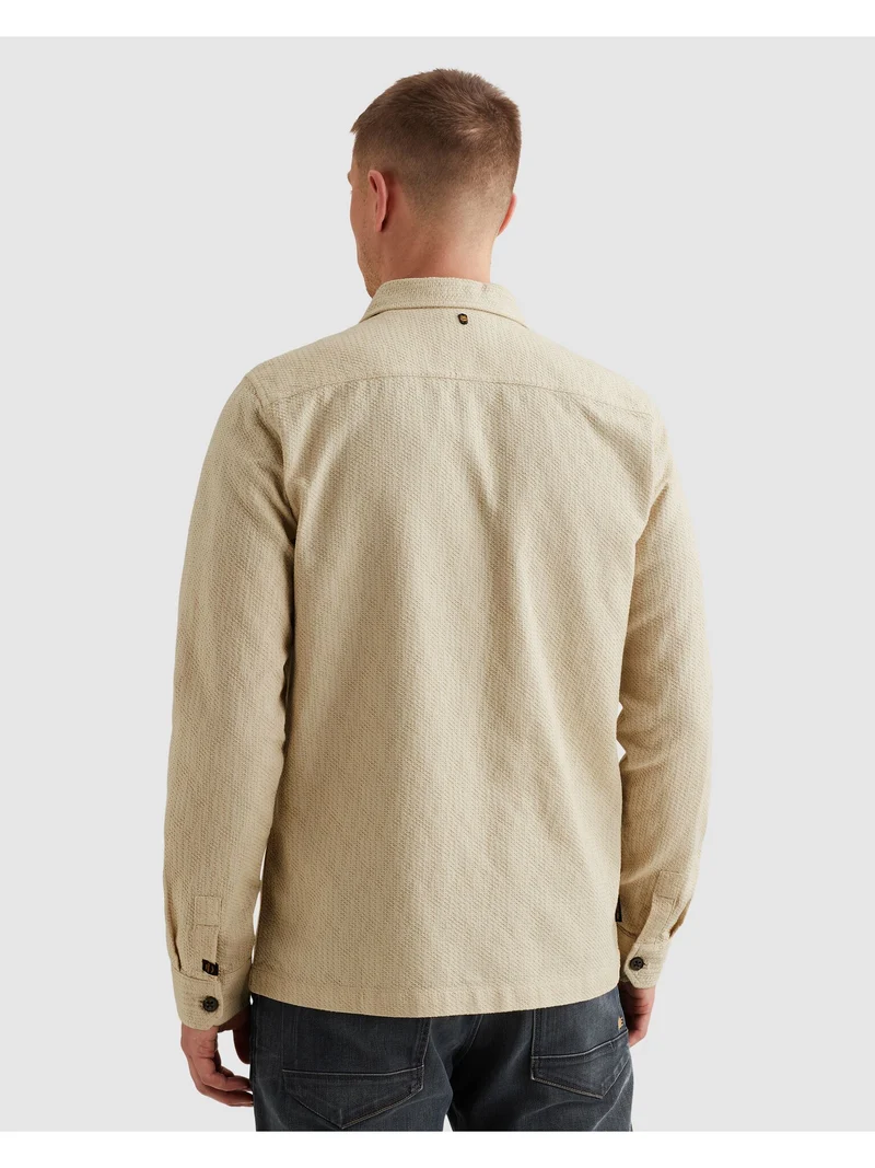 LONG SLEEVE SHIRT Dobby Structure, Bone White