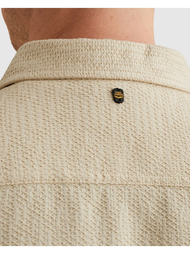 LONG SLEEVE SHIRT Dobby Structure, Bone White
