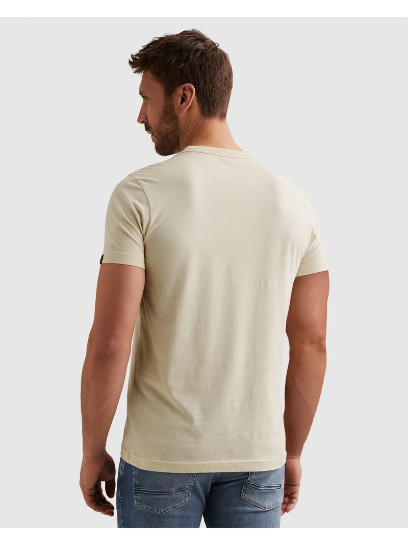 Short sleeve r-neck play single je, Bone White