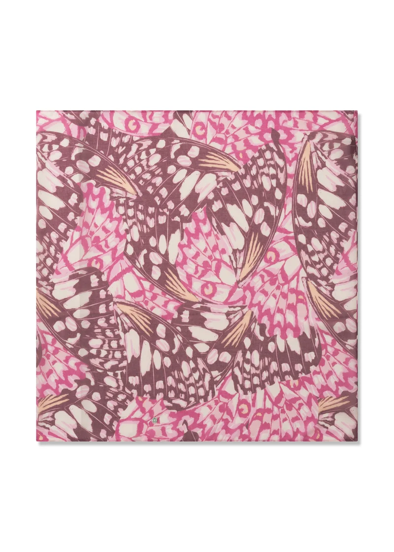LOOP RECYCLED POLYESTER BUTTERFLIES pink-2X80X70CM, pink