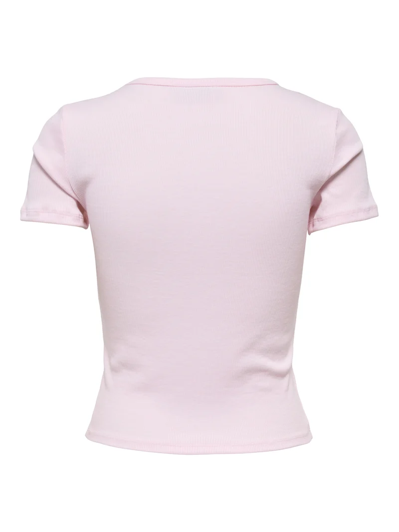 ONLELVA JUNE EMB S/S TEE JRS NOOS, Ballerina/ZINFANDEL BOW