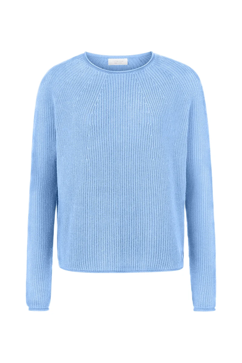 Seamless Crew-neck Half Cardigan, open air
