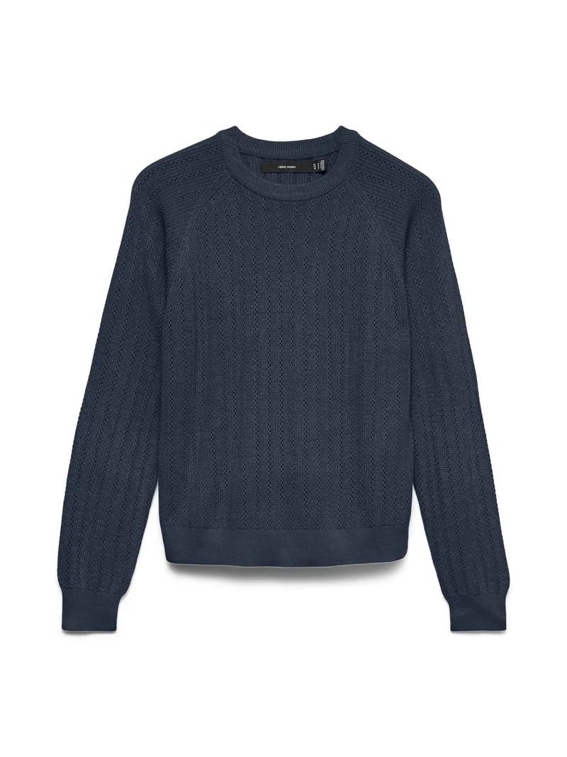 VMNEWLEX POINTELLE LS O-N PULLOVER, Navy Blazer