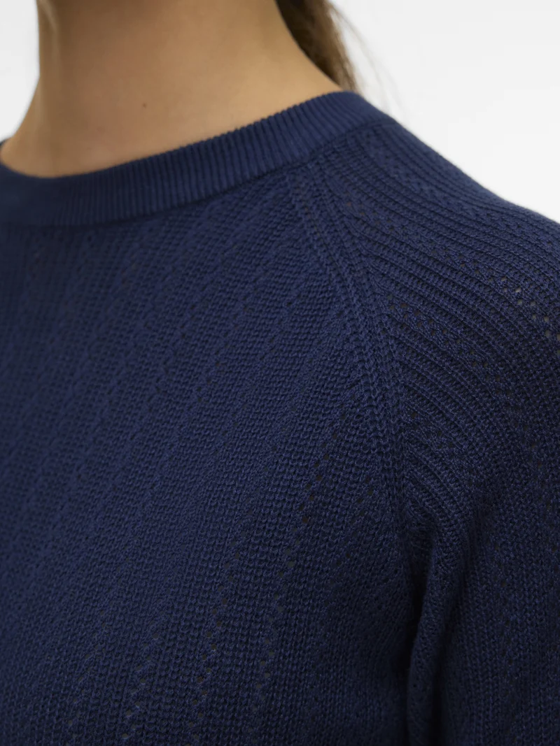 VMNEWLEX POINTELLE LS O-N PULLOVER, Navy Blazer