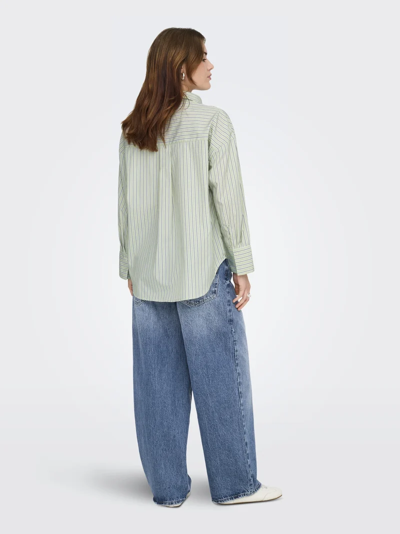 ONLOREGON ALVA LS REG SHIRT NOOS WV, Celadon Green/DOUGLAS FIR