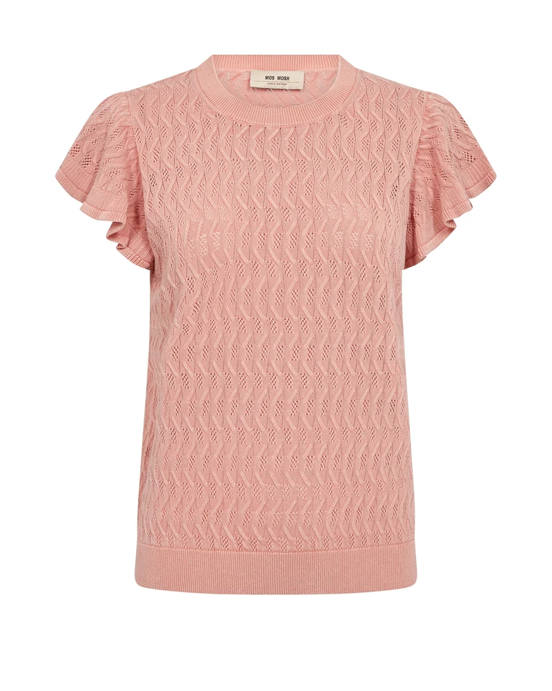 MMGanna Pattern O-Neck Knit Top