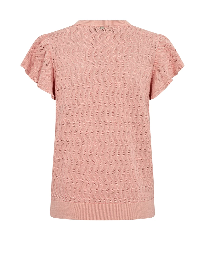 MMGanna Pattern O-Neck Knit Top