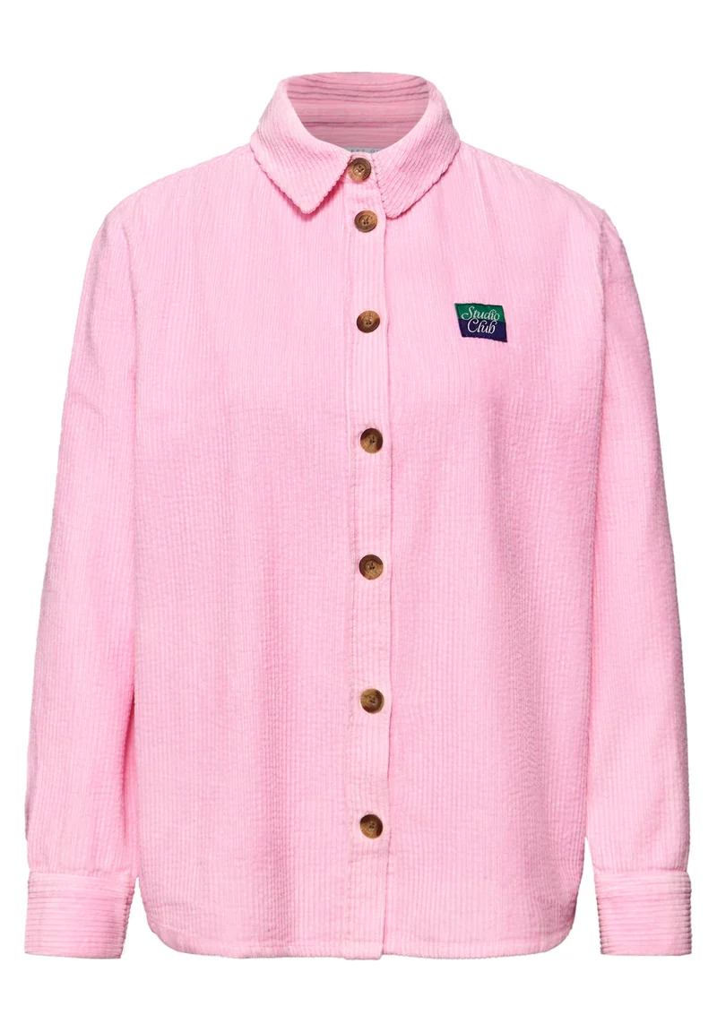 LTD QR Corduroy shirtcollar bl, tulip pink