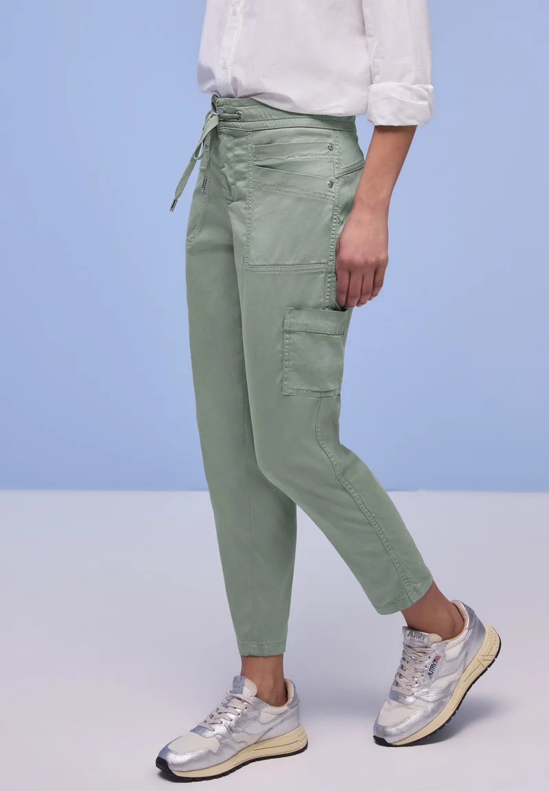 LTD QR Bonny Cargo Lyocell Jog, dark mint green