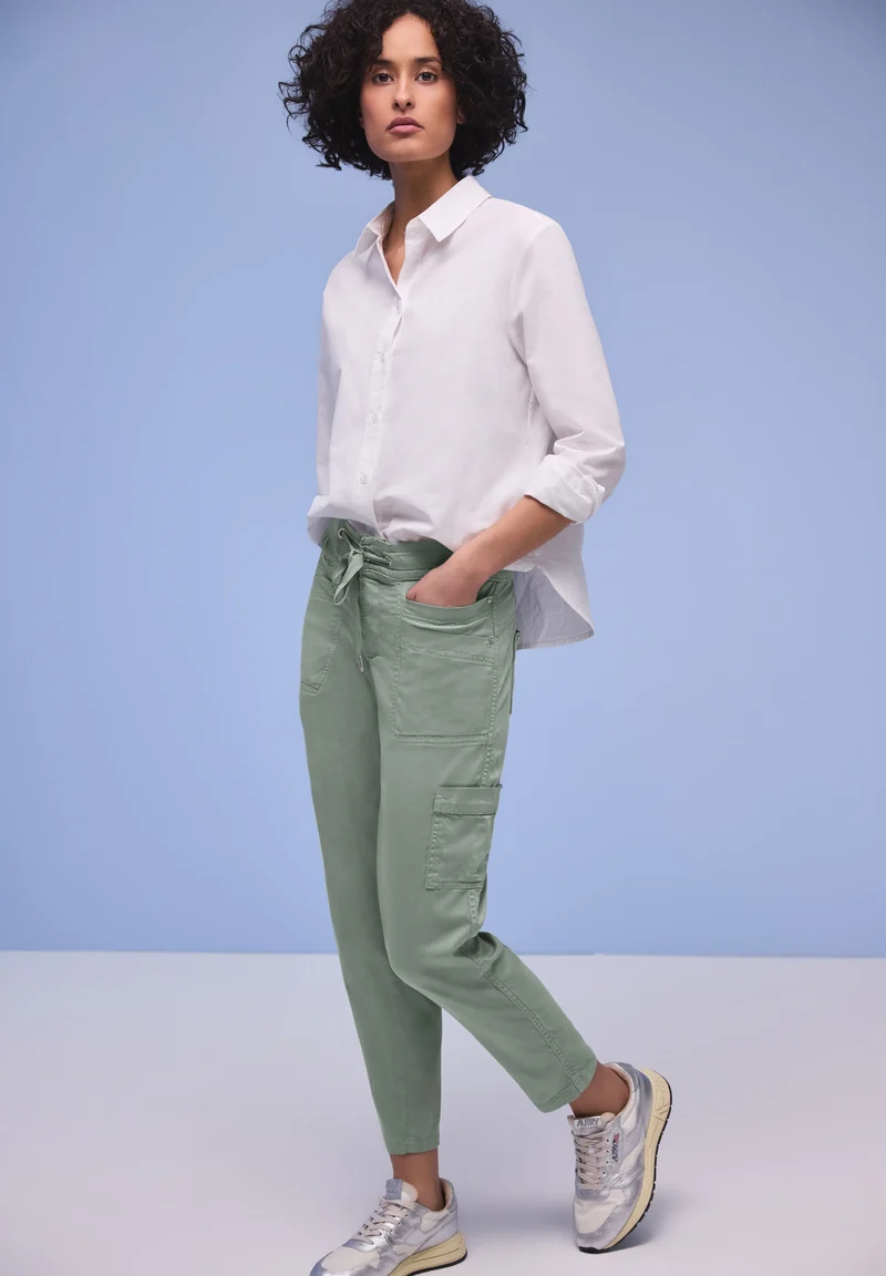 LTD QR Bonny Cargo Lyocell Jog, dark mint green
