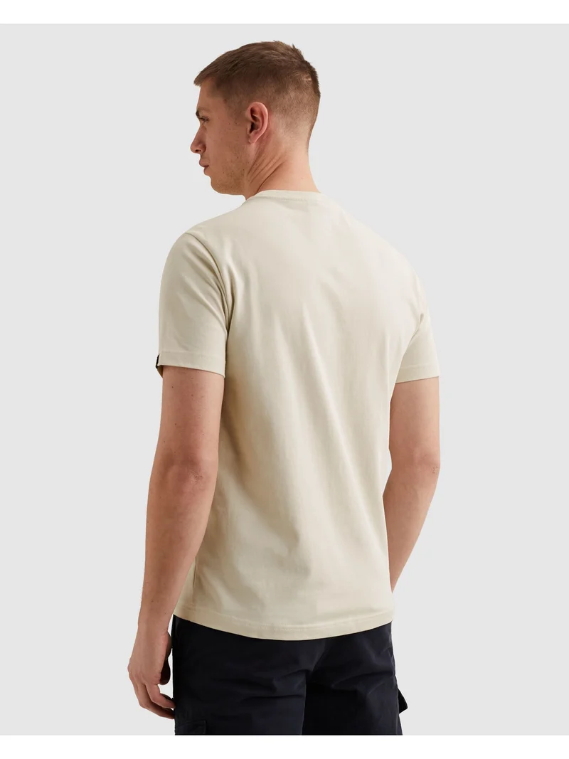 Short sleeve r-neck heavy jersey f, Bone White
