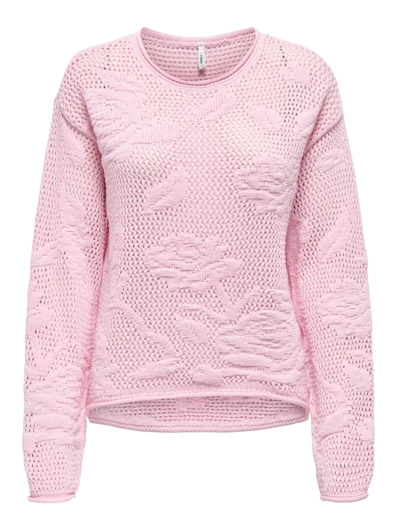 ONLSEASIDE LS PULLOVER CC KNT, Romance Rose