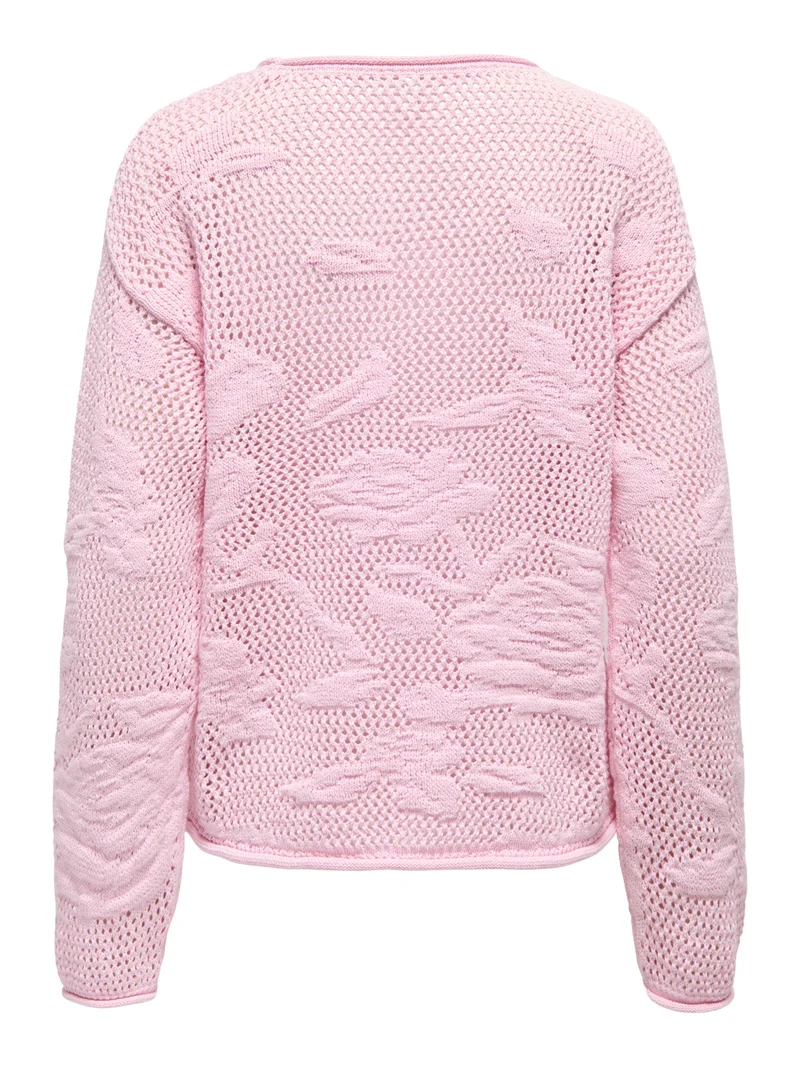 ONLSEASIDE LS PULLOVER CC KNT, Romance Rose