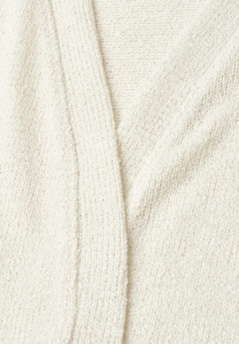 LTD QR knit look batwing jacke, off white