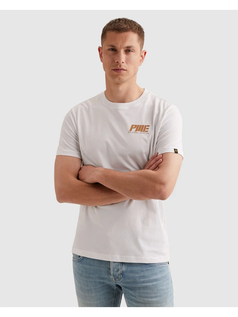Short sleeve r-neck single jersey, Bright White