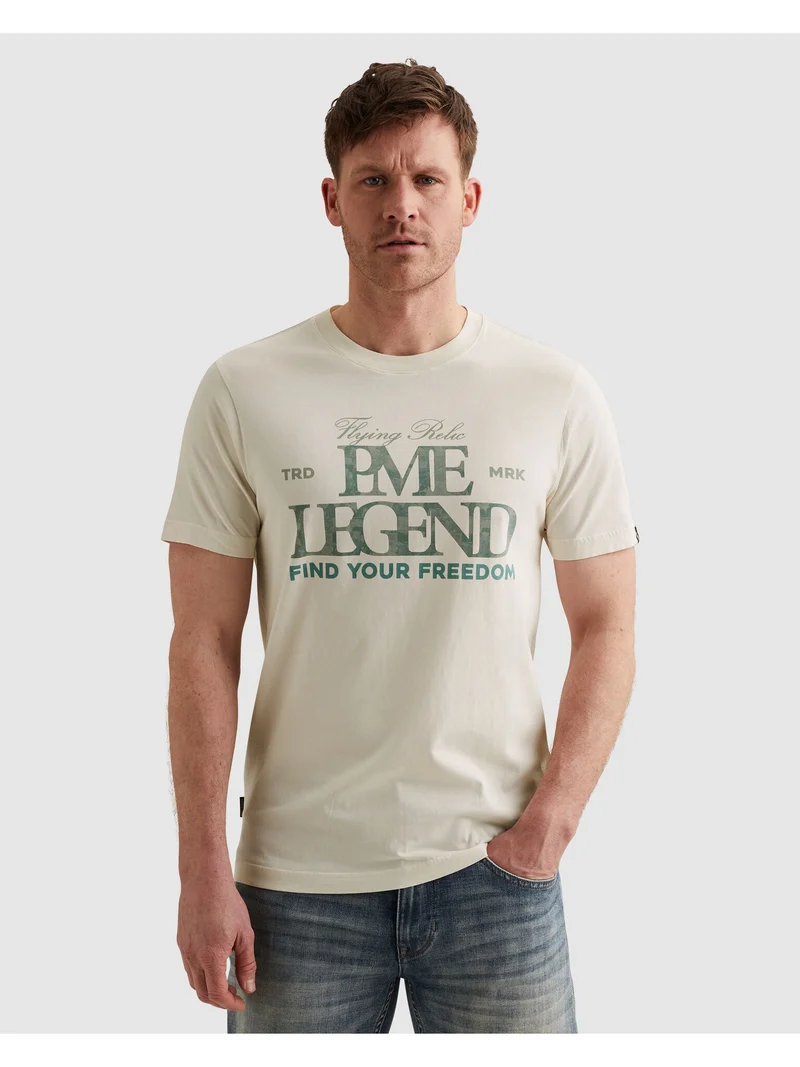Short sleeve r-neck big art packag, Egret