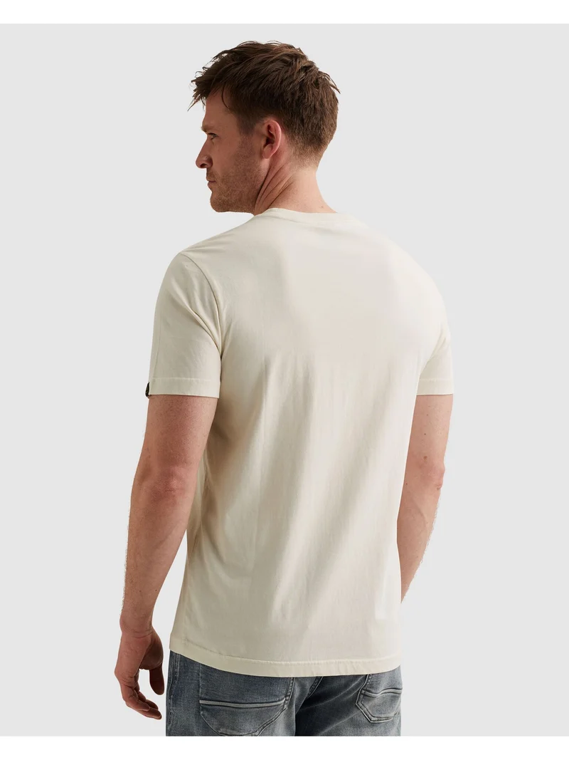 Short sleeve r-neck big art packag, Egret