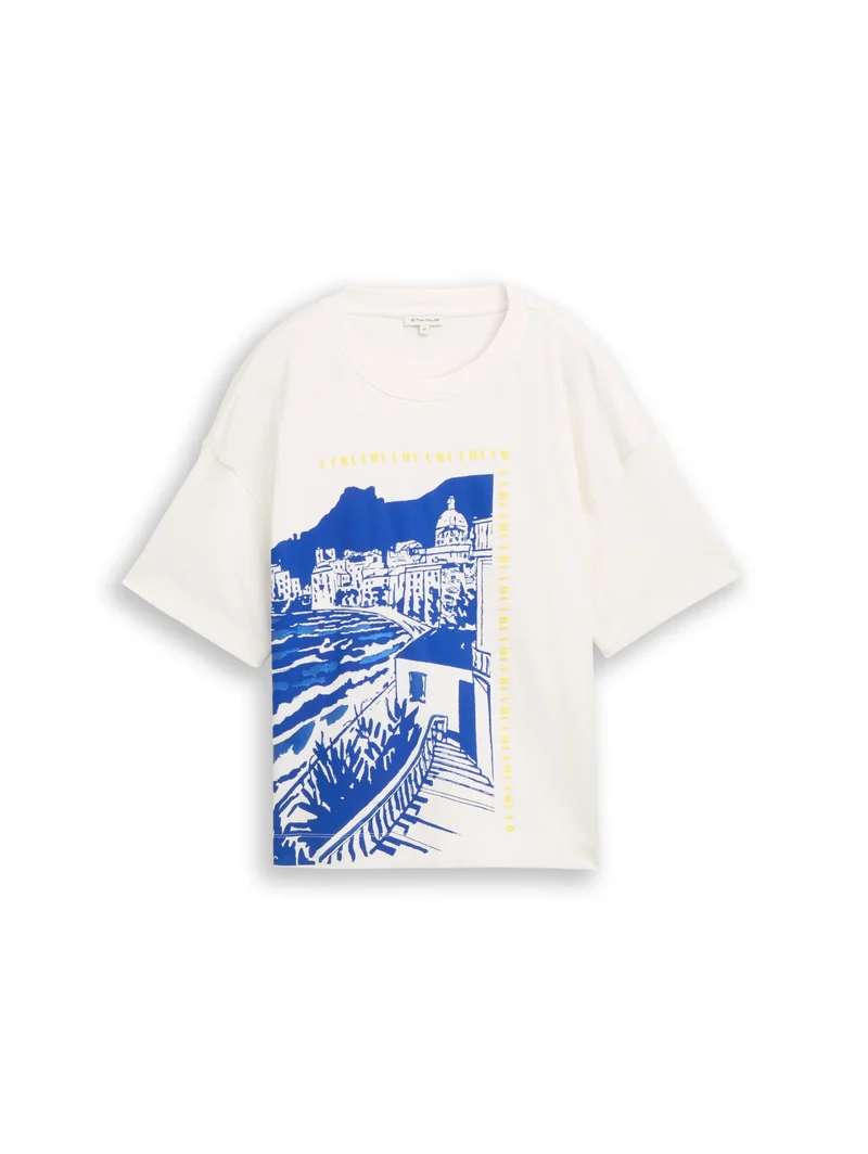 T-Shirt with artwork, Whisper White