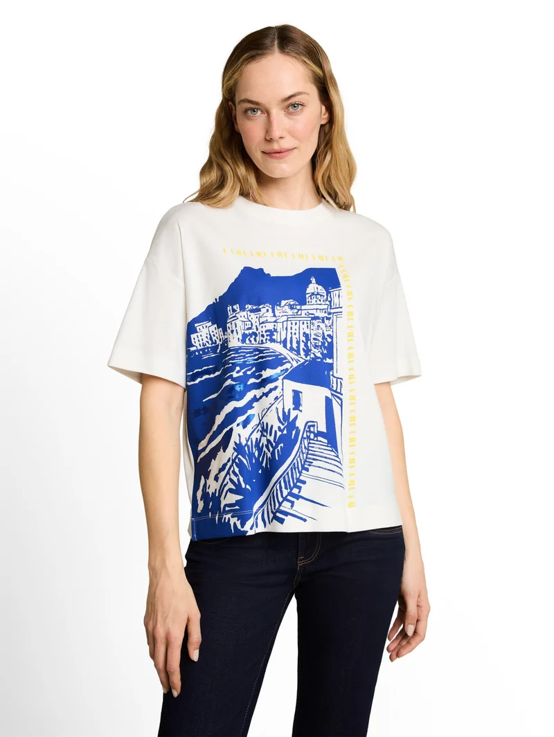 T-Shirt with artwork, Whisper White