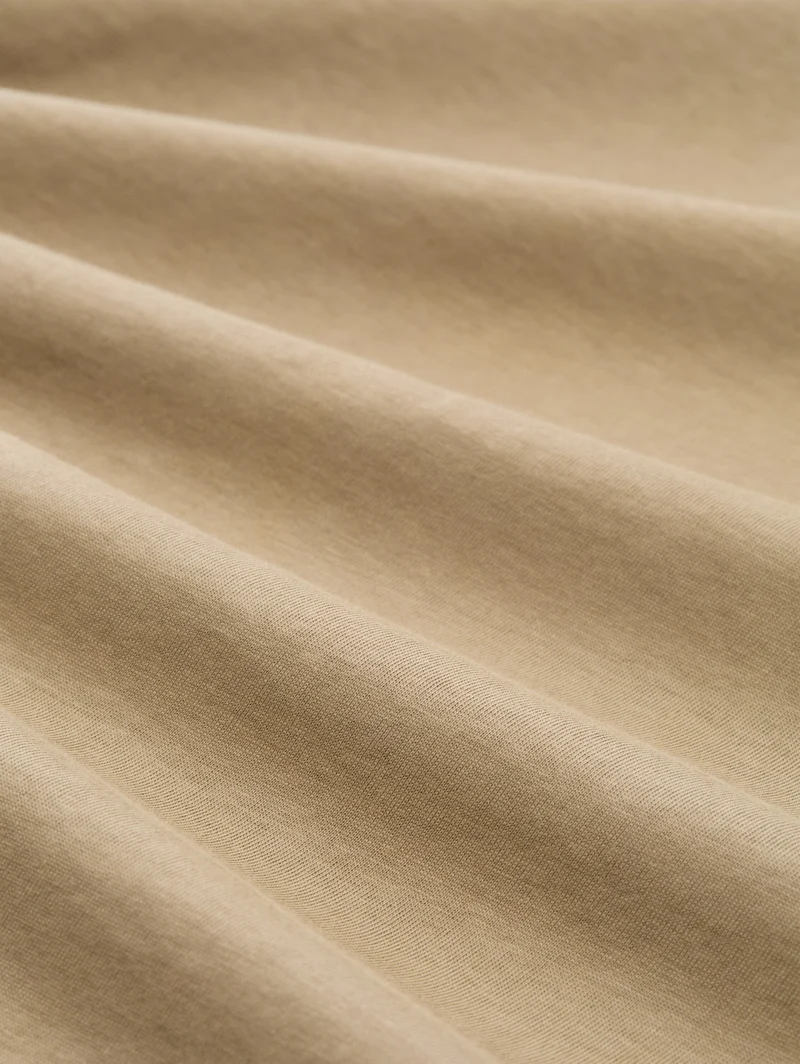 T-shirt basic crew neck print, Silver Olive
