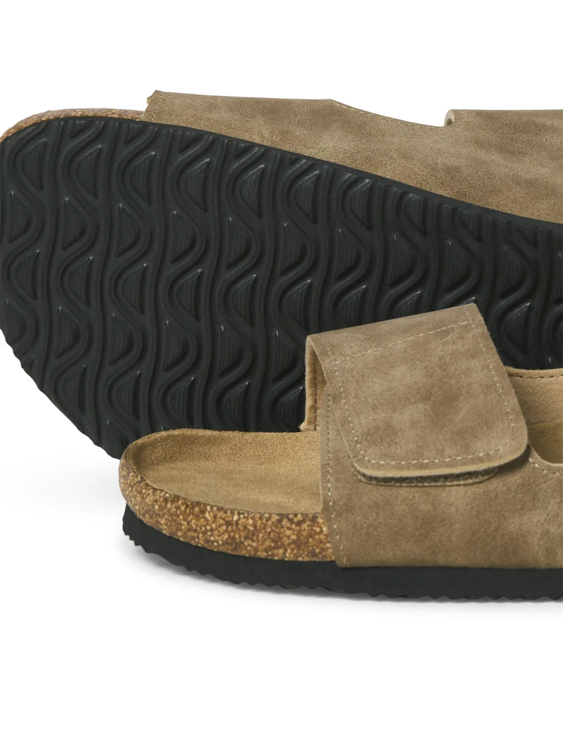 JFWCENTRAL STRAP SANDAL LN, Taupe Gray/PU Nubuck